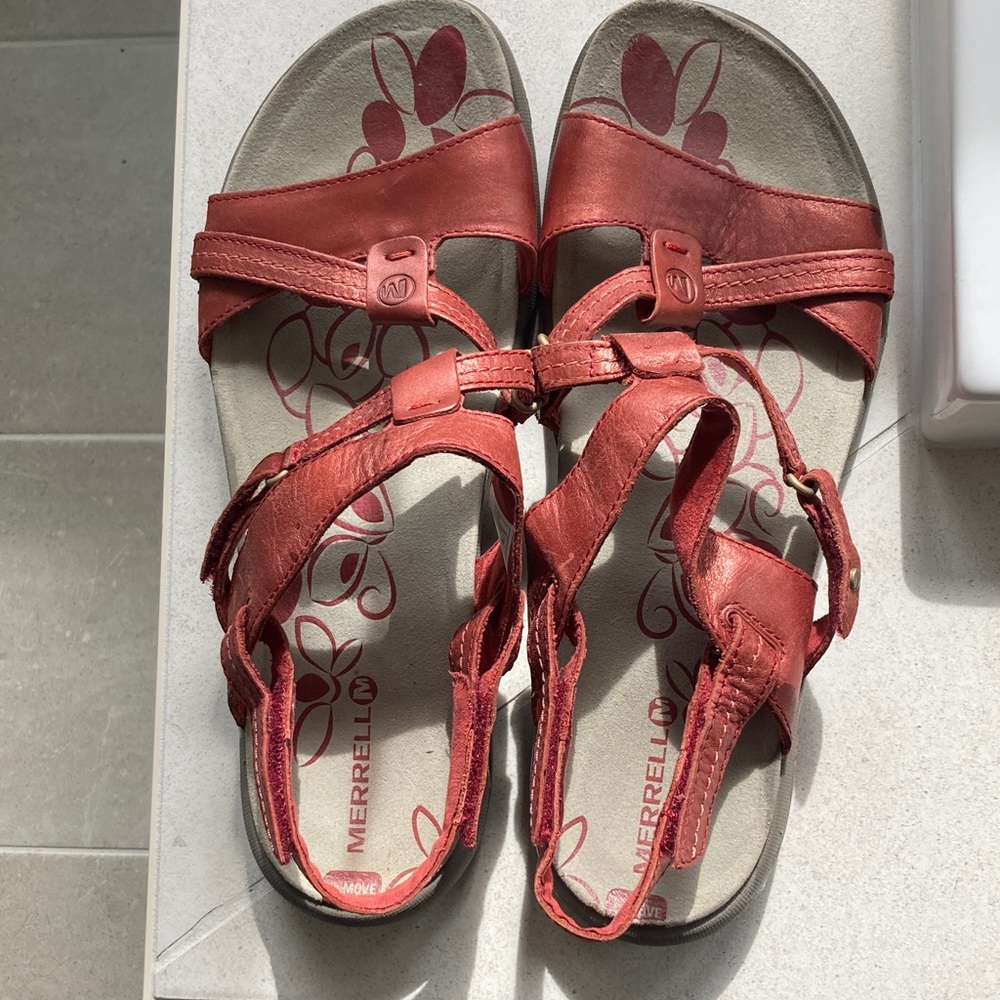Merrell Copper Leather Comfort Sandals